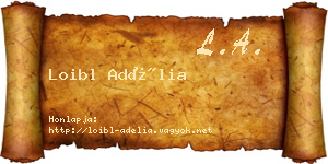 Loibl Adélia névjegykártya